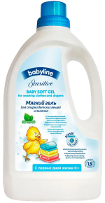Мягкий гель для стирки одежды и пеленок Babyline 1,5 л