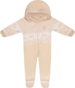 Фотография товара Комбинезон с капюшоном Олени Наследник Выжанова, размер 56-62, бежевый, экрю