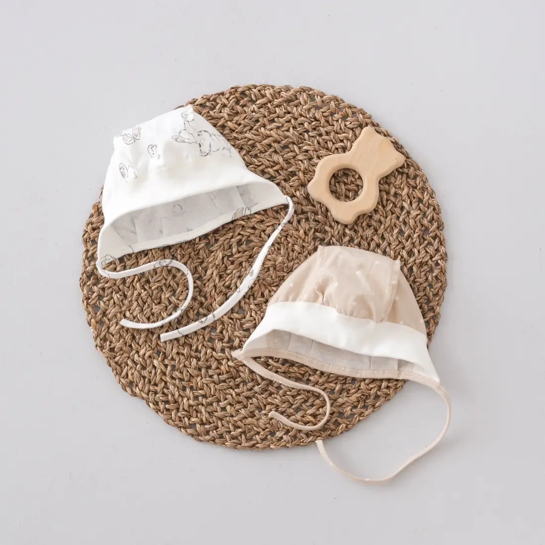 Чепчик KiDi на широкой резинке Зайкин , 2 штуки 16, 50-56 см