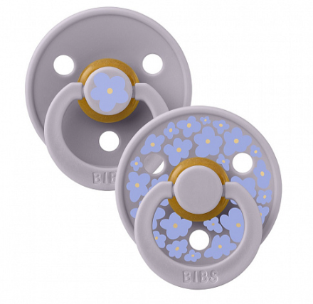 Фотография товара Набор пустышек латексных BIBS Studio Colour, 2 шт. - Jasmine - Fossil Grey Mix, 6+ мес.