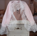 Фотография товара Плед Наследник Выжанова Нежность с кружевом пудра, 100х90