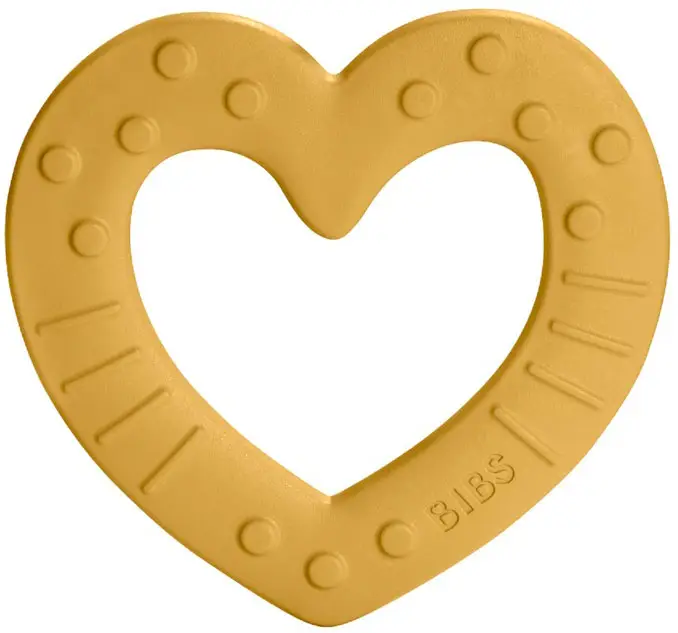Прорезыватель Bibs Baby Bitie Heart Mustard