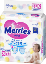 Подгузники Merries 22 штуки M 6-11кг