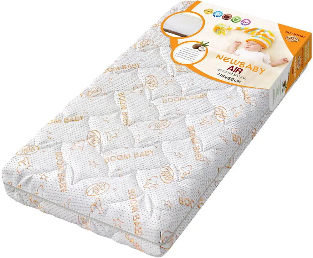 Матрас NewBaby AiR, стёганый трикотаж BB, 119х60 см