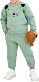 Костюм футер мишка Осьминожка 28/104 мята