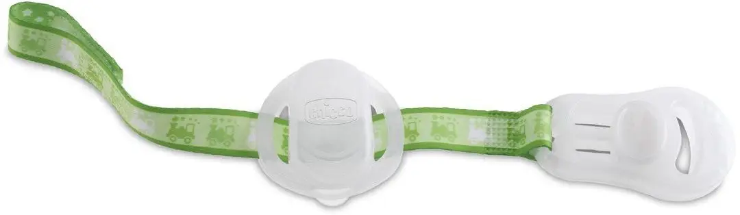 Клипса-держатель для пустышки с футляром Chicco зелёный