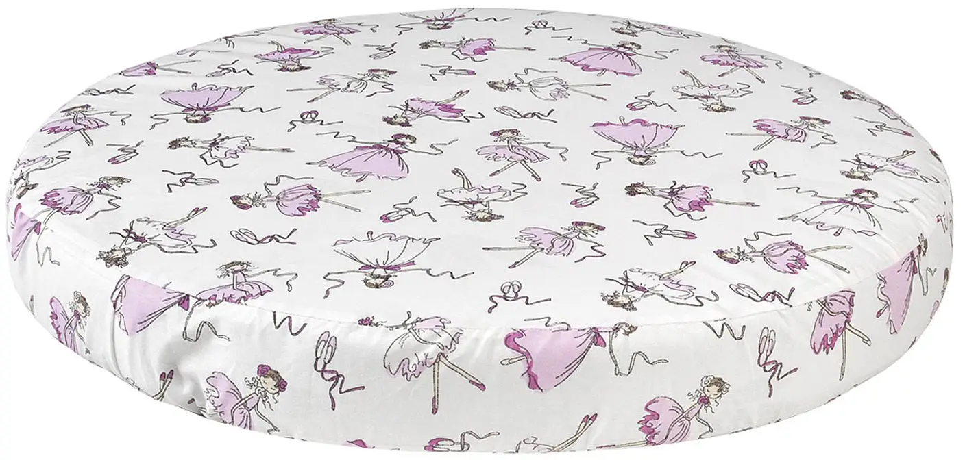 Простыня AmaroBaby на резинке круглая Балерины 75х75х12 см поплин