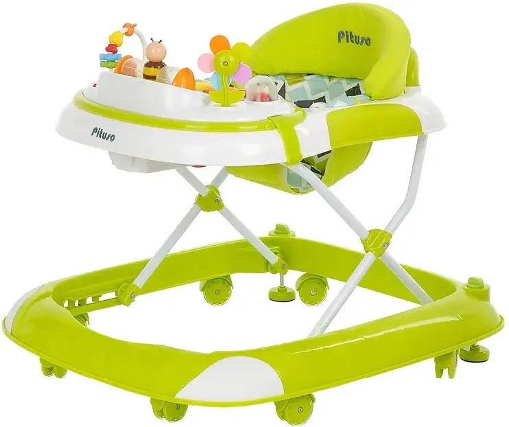 Ходунки Пчёлка Pituso, игровая музыкальная панель, 2 стоппера, салатовый