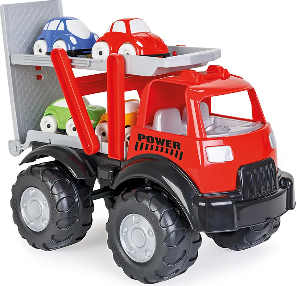 Грузовик автовоз Power Truck, в комплекте 4 машинки,Pilsan