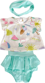 Фотография товара Комплект детский Baby boom Эскимо на росе туника+повязка+трусы с юбкой 74