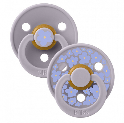 Фотография товара Набор пустышек латексных BIBS Studio Colour, 2 шт. - Jasmine - Fossil Grey Mix, 0+ мес.
