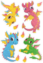 Фотография товара Кристальная мозаика Фрея наклейки Дракончики, 14x19.5 см