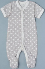 Фотография товара Комбинезон на кнопках Little Star Горошки серый, (62)
