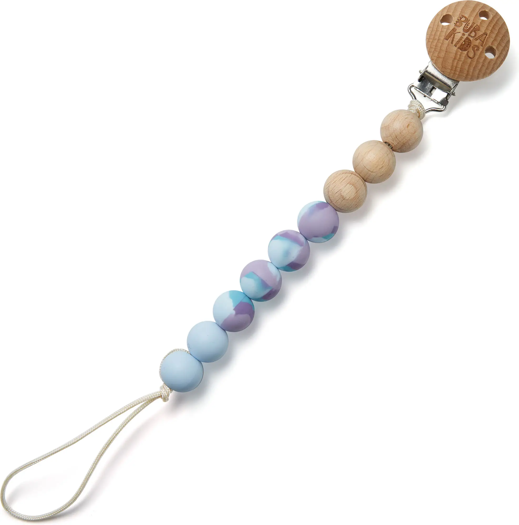 Держатель Buba Kids для пустышки силиконовый Candy, Черничный сорбет