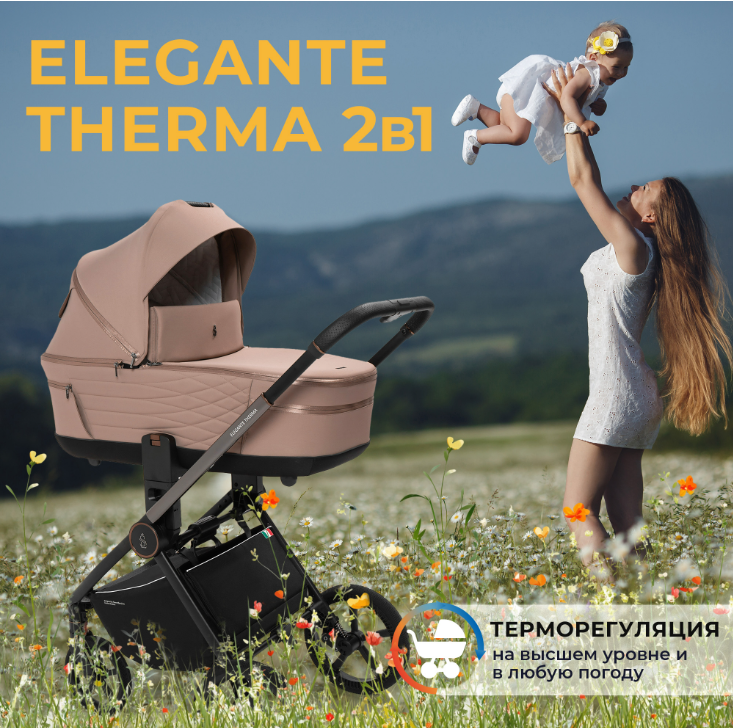 Фотография товара Коляска 2в1 SBL Elegante Therma Black