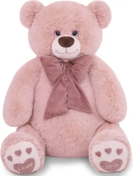 Фотография товара Мягкая игрушка Медведь Пьер с бантом Belaitoys, 130 см, пудра