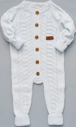 Комбинезон вязаный Merino голубой меланж размер 68 Комбинезон вязаный Merino голубой меланж размер 68