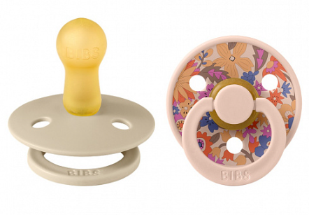 Фотография товара Набор пустышек латексных BIBS Liberty Colour, 2 шт. - Blossom - Blush Mix, 6+ мес.
