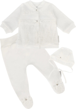 Фотография товара Комплект на выписку Наследник Выжанова 3 предмета 56-36 экрю