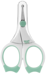 Фотография товара Маникюрные ножницы для новорожденных с прорезиненными ручками ROXY KIDS мятный