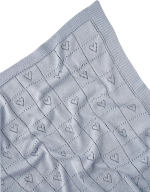 Фотография товара Плед вязаный My Love Little Star, 90х90 см, хлопок, голубой, арт. 0511