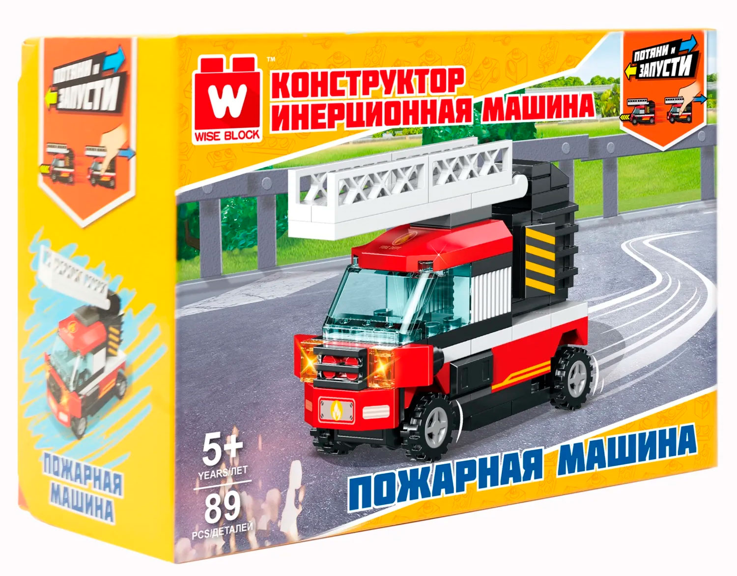 Фотография товара Конструктор инерционная пожарная машина. TM Wise Block