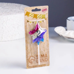 Фотография товара Свеча в торт Страна Карнавалия Воздушный шарик Звезда, цифра 2, 11.5 см