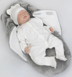 Фотография товара Комплект KiDi kids на выписку 3 предмета "Пушистик Мишка", серый, р.16