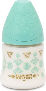 Фотография товара Бутылочка с силиконовой круглой соской Suavinex Haute Couture New 150 мл, белый