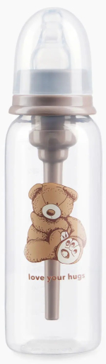 Фотография товара Бутылочка для кормления с силиконовой соской 250 мл, медведь