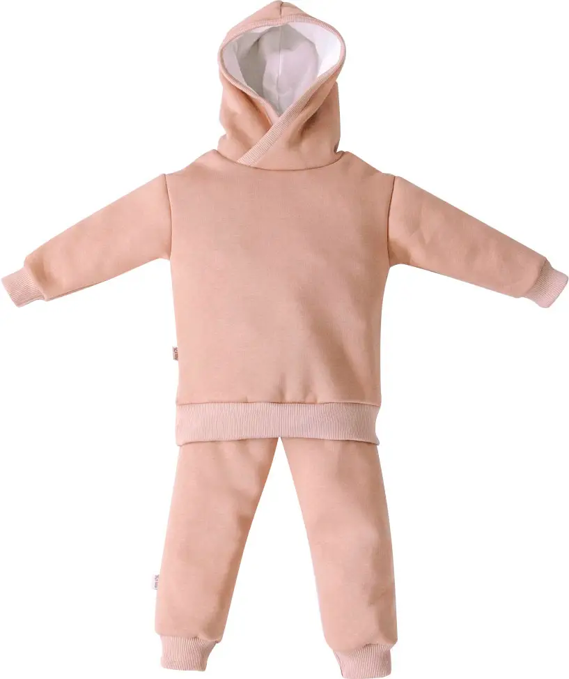 Спортивный костюм KiDi Оверсайз худи и штаны бежевый на рост 74-80 см