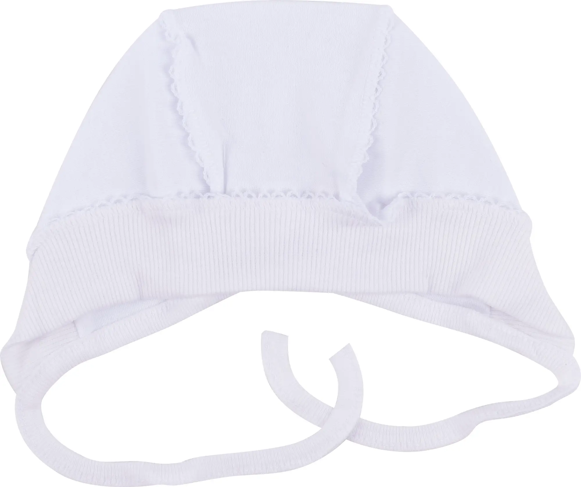 Чепчик однотонный Little Star Карапузик, 36 см, белый