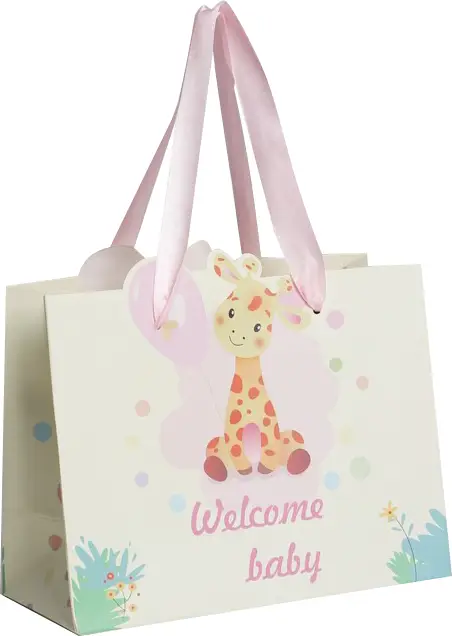 Пакет Счастливый жираф, 30х12х25 см, 7435384