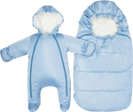 Фотография товара Конверт и комбинезон Luxury Baby, р. 56-68, матовый, голубой