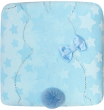 Фотография товара Плед утепленный розовый Luxury Baby Зайчонок со стразами и меховым хвостиком голубой