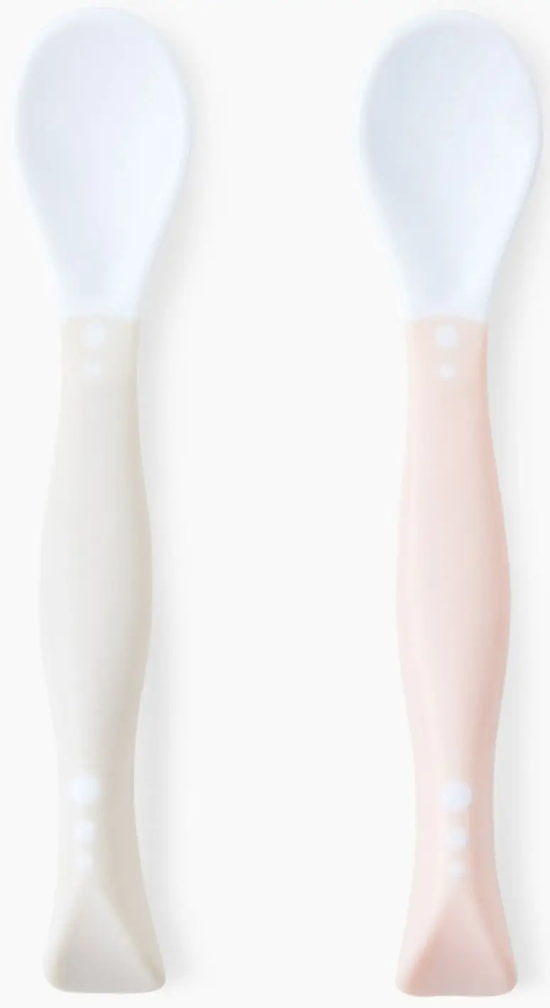 Набор ложек для кормления Happy Baby детский, 2 шт, pink&milky
