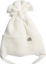 Фотография товара Шапка Наследник Выжанова демисезонная на завязках с бантиком, зефирка, р.40-42