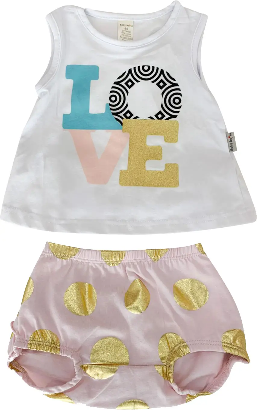 Комплект для девочки Baby boom Мамино золотце пудра 86