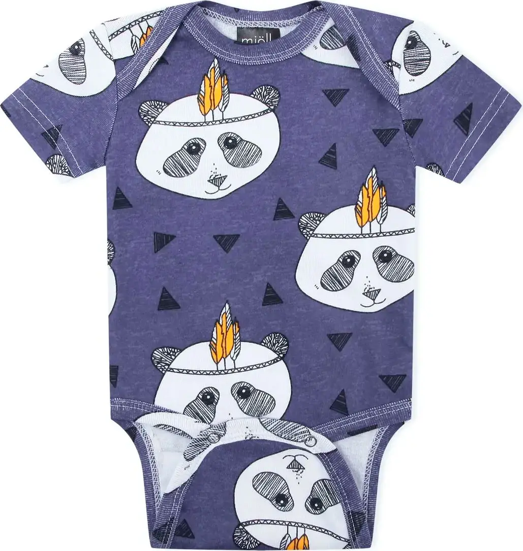 Боди Mjolk, р. 74, Панда, с коротким рукавом