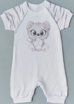 Фотография товара Песочник Little Star Котенок интерлок, белый, (68)