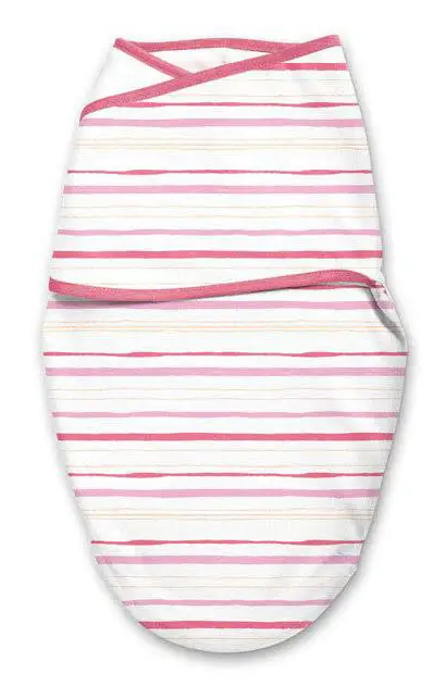 Конверт на липучке Summer Infant Swaddleme®Luxe Whisper Quiet розовые/жёлтые полоски размер S/M