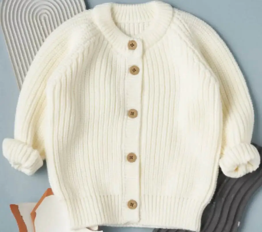 Кардиган вязаный Ниточки-Клубочки, р. 92, цвет крем