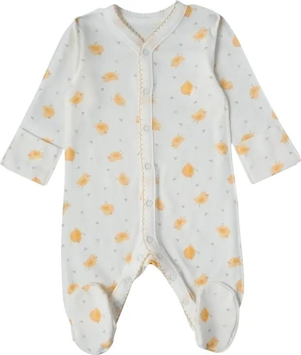 Комбинезон Little Star Цыплята интерлок, крем 74