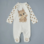 Фотография товара Комбинезон-асим на кнопках Little Star Рысенок крем 46