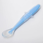Фотография товара Ложка силиконовая детская Крошка Я Жирафик голубой