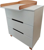 Комод Loona Tulip с пеленальной доской, белый/бук Комод Loona Tulip с пеленальной доской, белый/бук