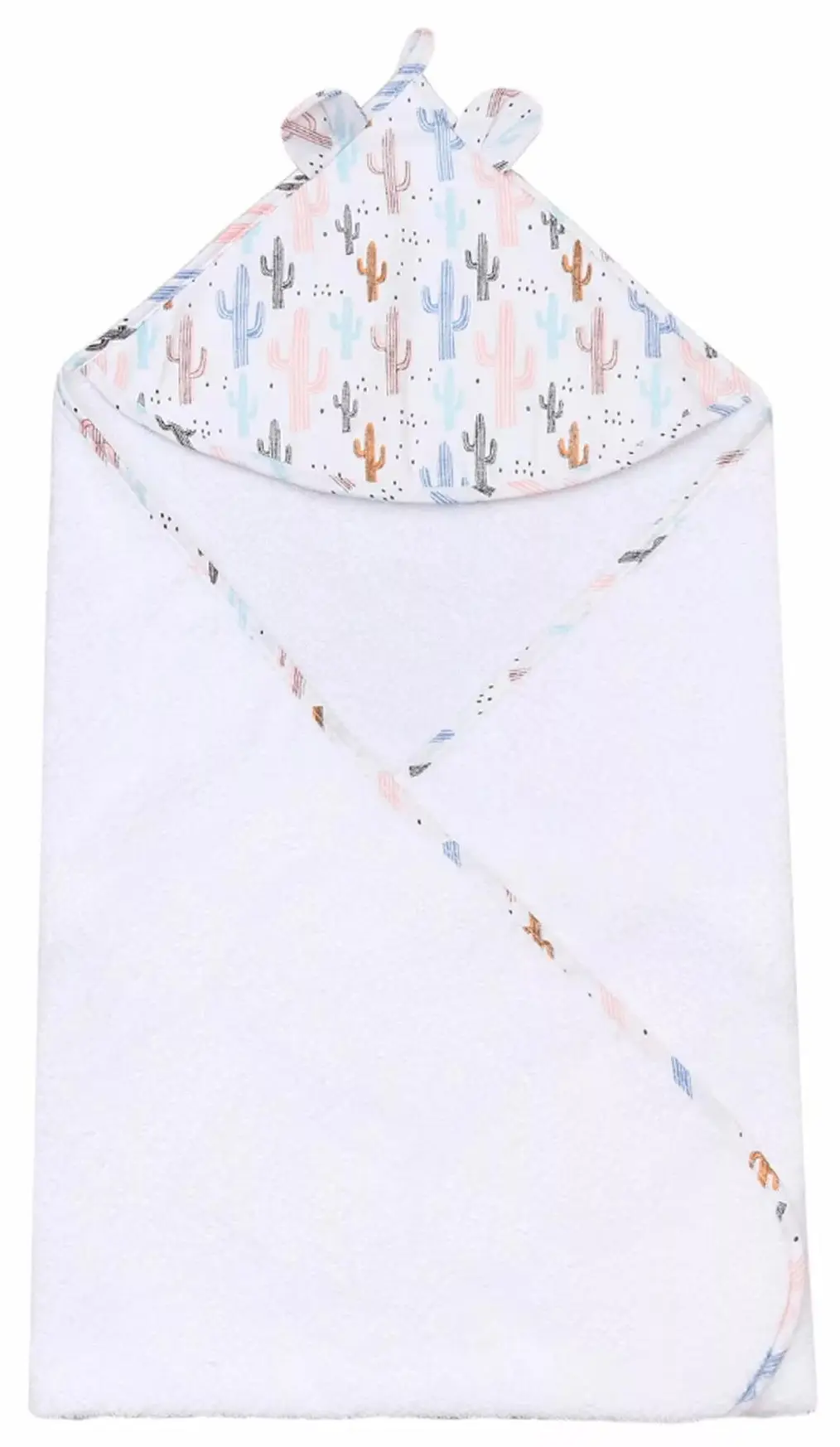 Полотенце детское с уголком AmaroBaby Cute Love Техас белый 90х90 см