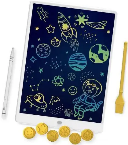 Большой космический планшет alilo для рисования 13,5 дюймов со штампиками и стилусами, Арт. 60176