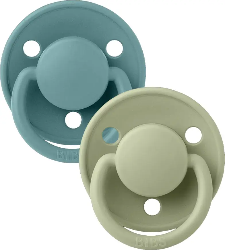 Набор пустышек силиконовых Bibs De Lux, Island Sea/Sage, 2 шт