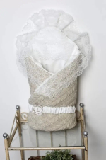 Одеяло-конверт Lappetti трикотажный кремовый